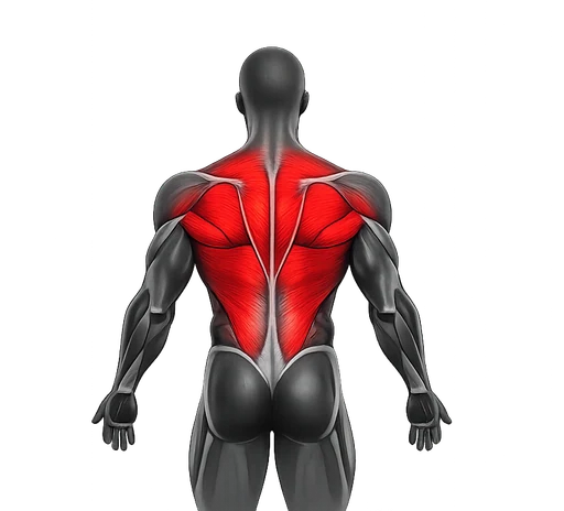 Espalda en el atlas masculino de Pro Pounds