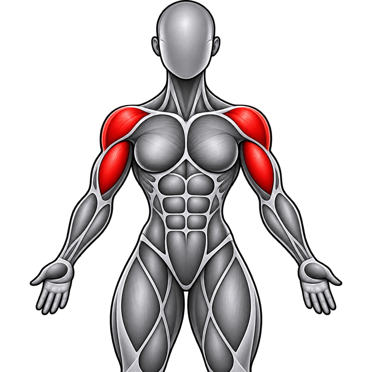 Biceps en vista mujer