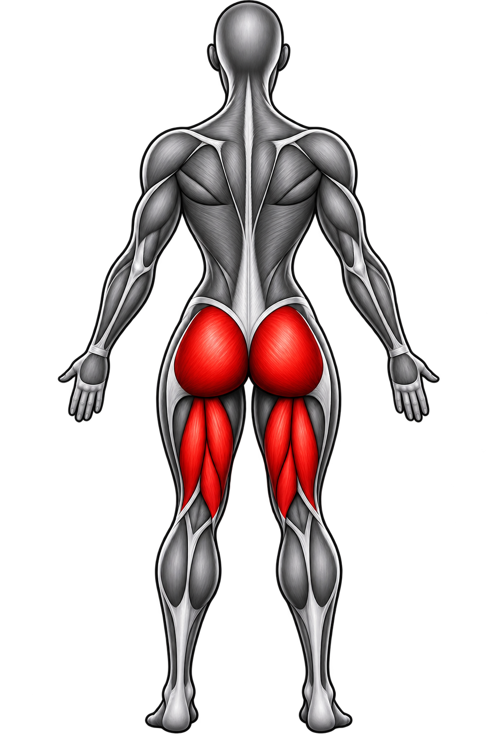 Vista femenina del atlas muscular de Pro Pounds